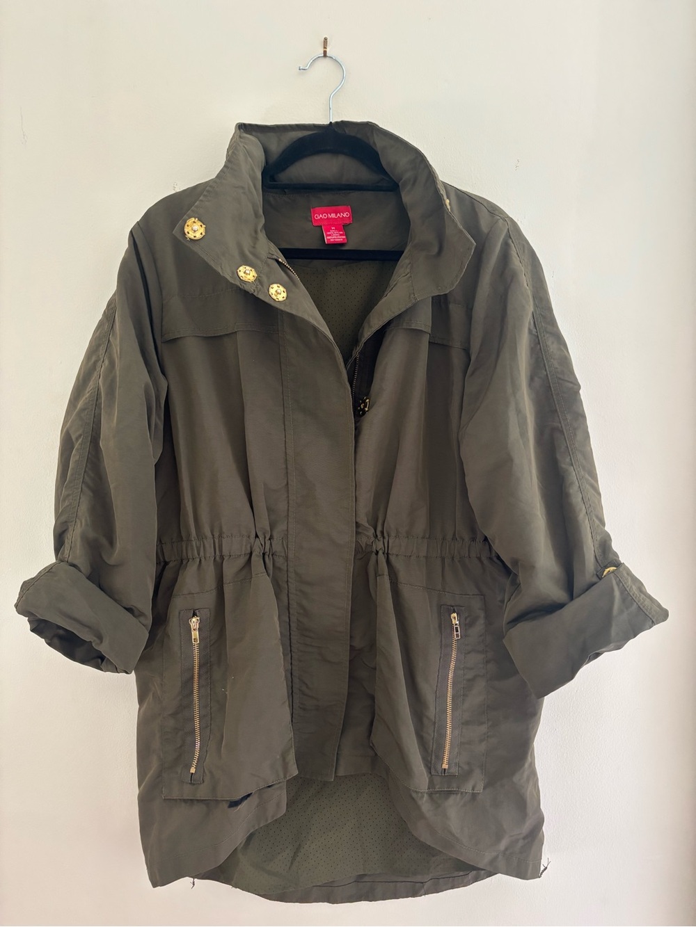 Olive Utility Anorak Jacket brand Ciao Milano Medium
